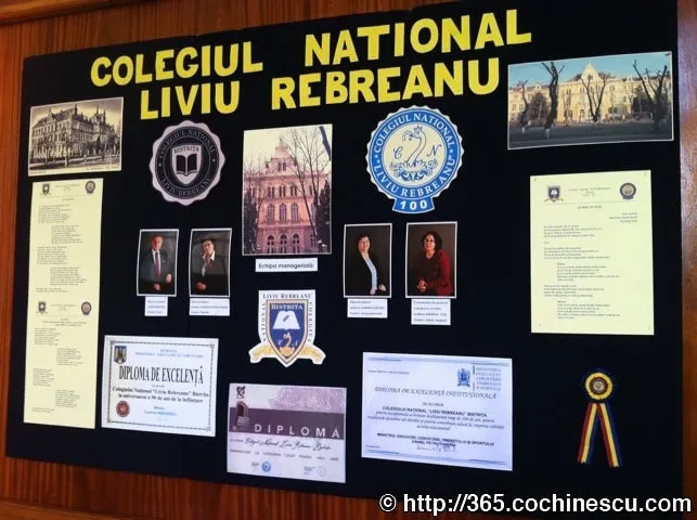 The honor board at Liviu Rebreanu National College in Bistrița.